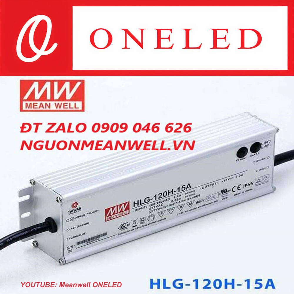 Báo Giá Bộ Nguồn Meanwell HLG-120H-15A Báo Giá Bộ Nguồn Meanwell HLG-120H-15A