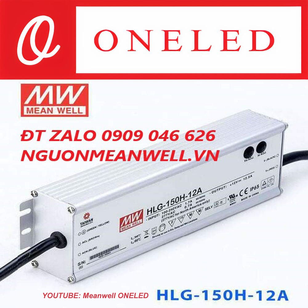 Báo Giá Bộ Nguồn Meanwell HLG-150H-12A Báo Giá Bộ Nguồn Meanwell HLG-150H-12A