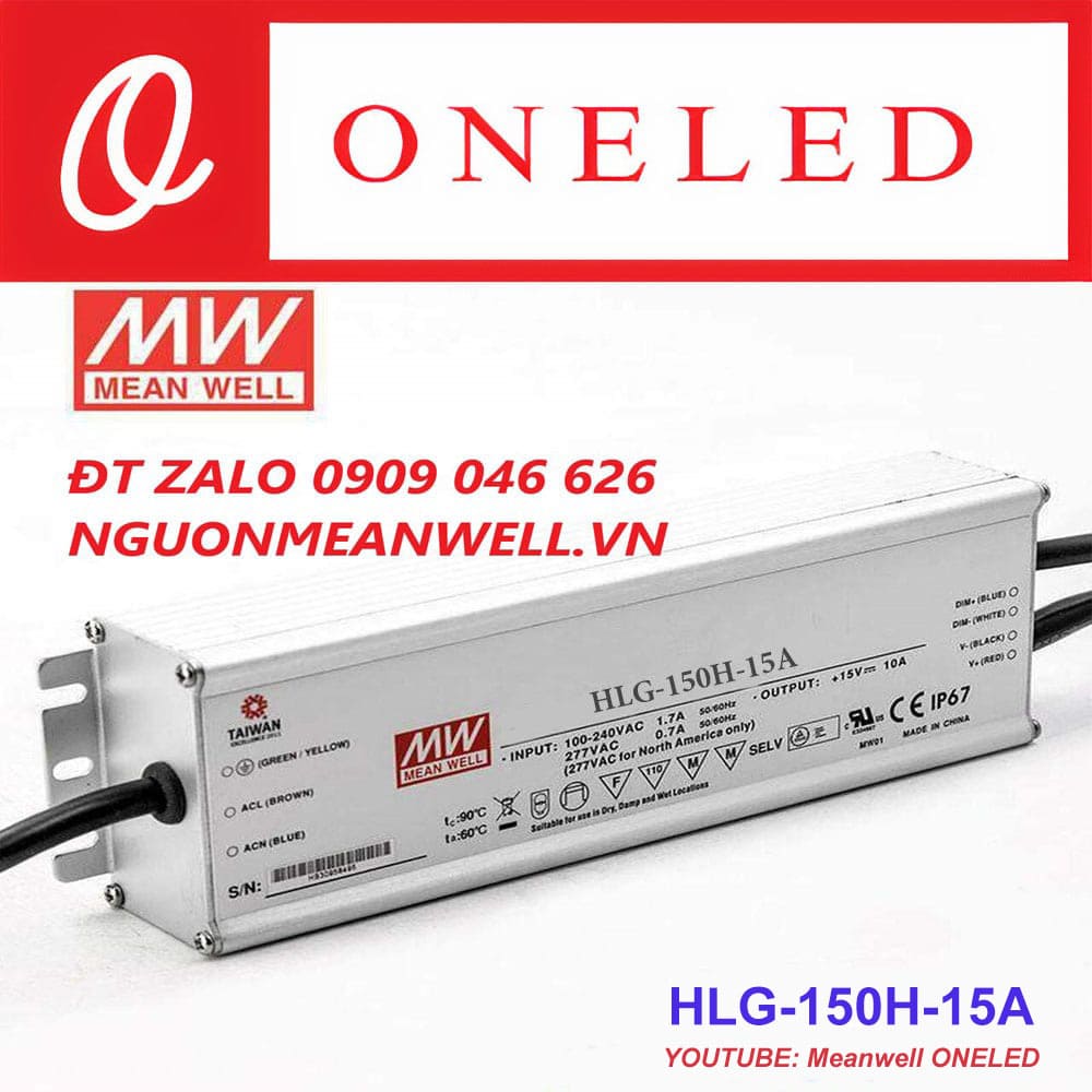 Báo Giá Bộ Nguồn Meanwell HLG-150H-15A Báo Giá Bộ Nguồn Meanwell HLG-150H-15A