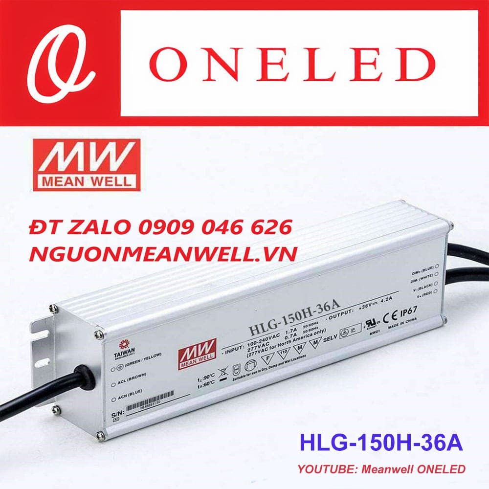 Báo Giá Bộ Nguồn Meanwell HLG-150H-36A Báo Giá Bộ Nguồn Meanwell HLG-150H-36A