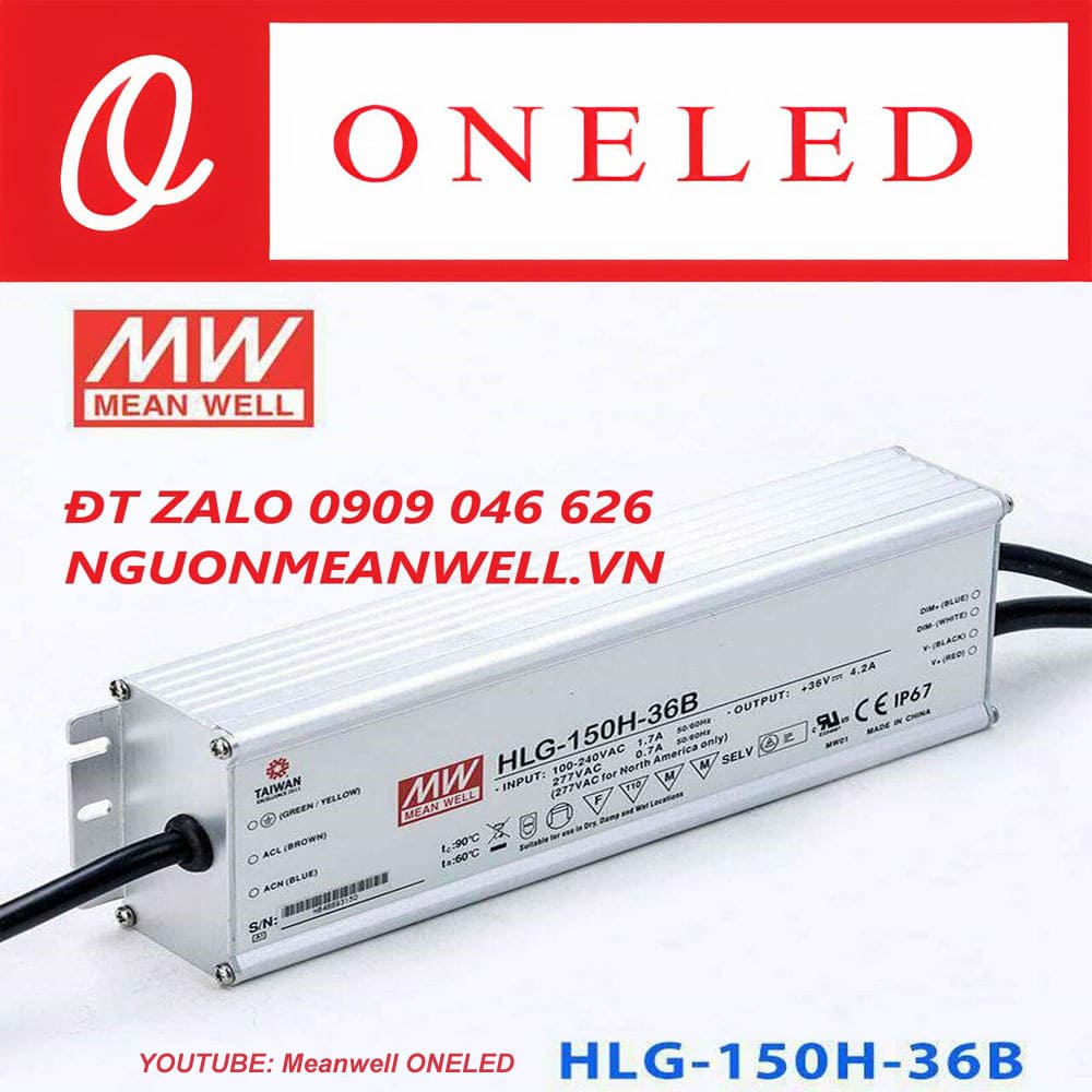 Báo Giá Bộ Nguồn Meanwell HLG-150H-36B Báo Giá Bộ Nguồn Meanwell HLG-150H-36B