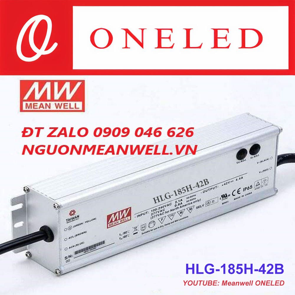 Báo Giá Bộ Nguồn Meanwell HLG-185H-42B Báo Giá Bộ Nguồn Meanwell HLG-185H-42B
