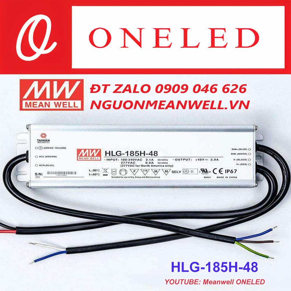 Báo Giá Bộ Nguồn Meanwell HLG-185H-48 Báo Giá Bộ Nguồn Meanwell HLG-185H-48