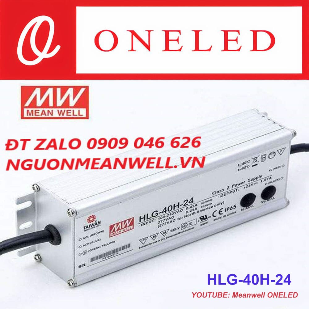 Báo Giá Bộ Nguồn Meanwell HLG-40H-24 Báo Giá Bộ Nguồn Meanwell HLG-40H-24