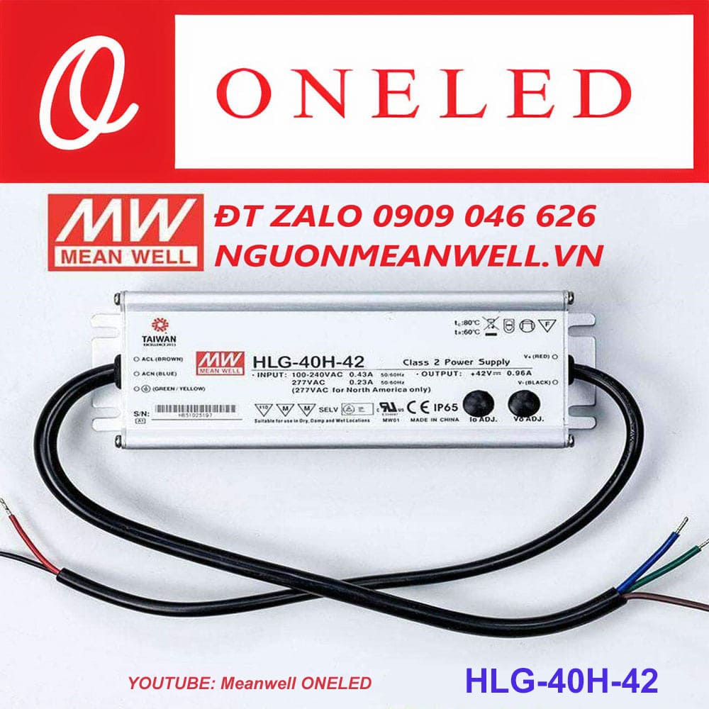 Báo Giá Bộ Nguồn Meanwell HLG-40H-42 Báo Giá Bộ Nguồn Meanwell HLG-40H-42