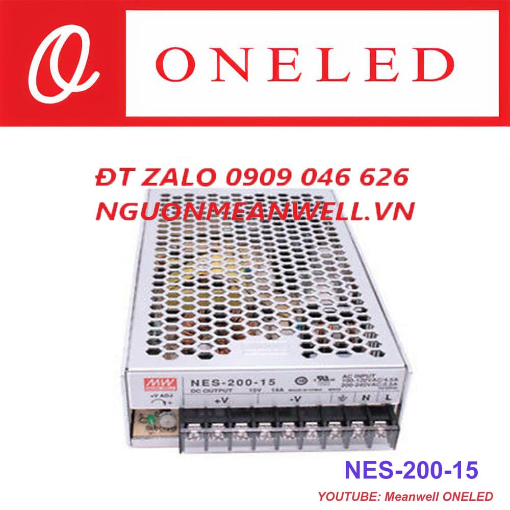 Báo Giá Bộ Nguồn Meanwell NES-200-15 Báo Giá Bộ Nguồn Meanwell NES-200-15