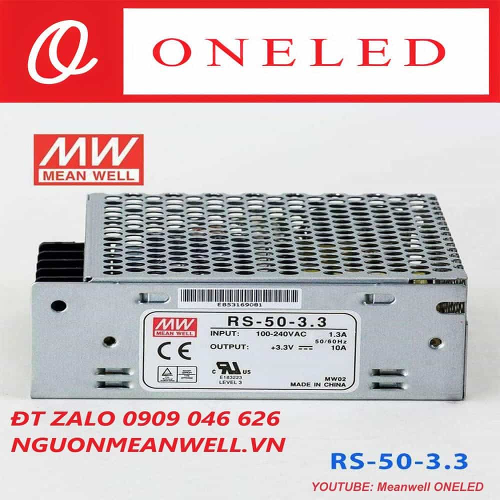 Báo Giá Bộ Nguồn Meanwell RS-50-3.3 Báo Giá Bộ Nguồn Meanwell RS-50-3.3