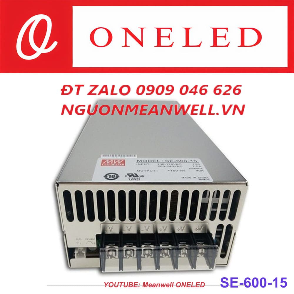 Báo Giá Bộ Nguồn Meanwell SE-600-15 Báo Giá Bộ Nguồn Meanwell SE-600-15