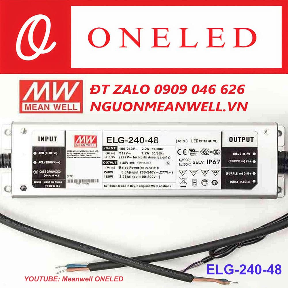 Báo Giá Bộ Nguồn Meanwell ELG-240-48 Báo Giá Bộ Nguồn Meanwell ELG-240-48