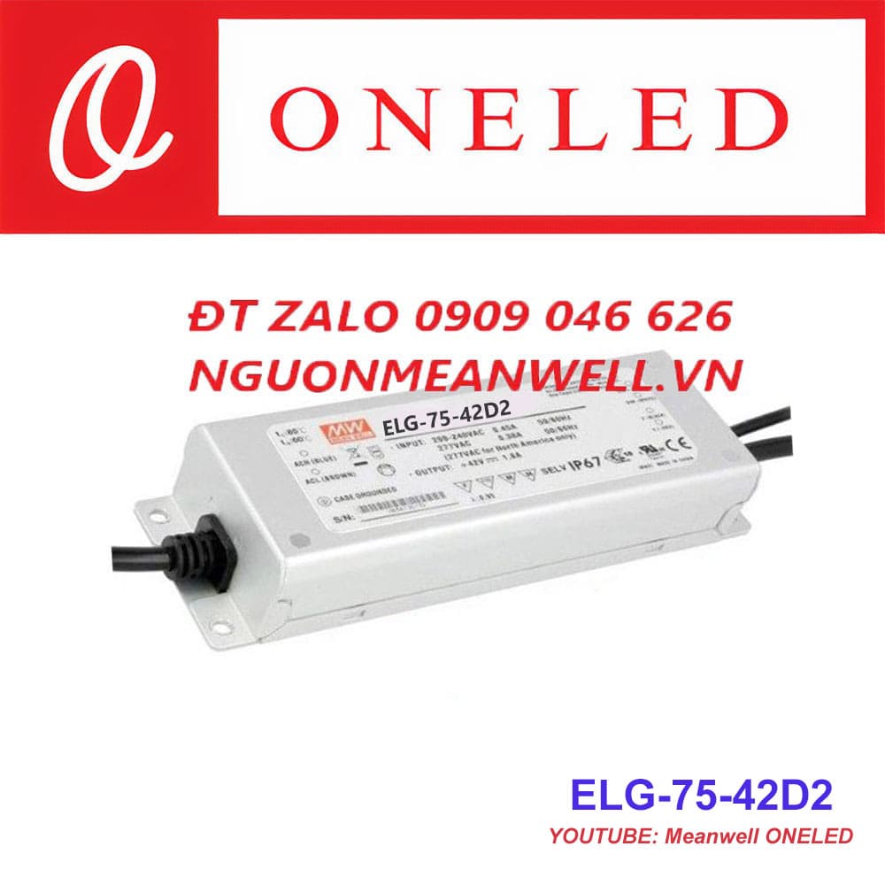 Báo Giá Bộ Nguồn Meanwell ELG-75-42-D2 Báo Giá Bộ Nguồn Meanwell ELG-75-42-D2
