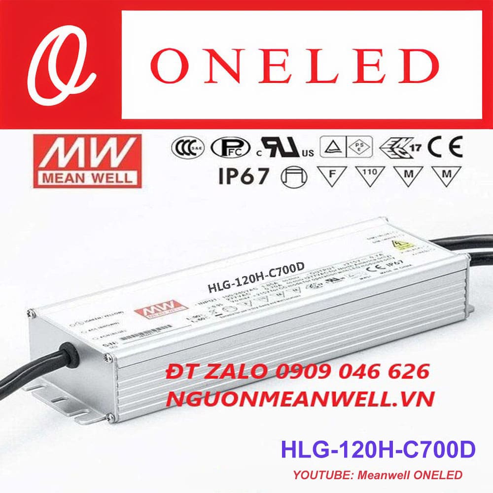 Báo Giá Bộ Nguồn Meanwell HLG-120H-C700D Báo Giá Bộ Nguồn Meanwell HLG-120H-C700D