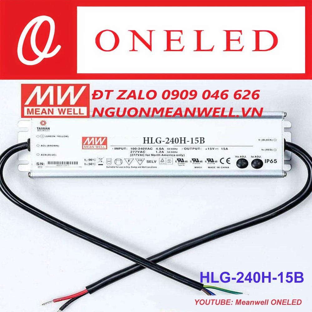 Báo Giá Bộ Nguồn Meanwell HLG-240H-15B Báo Giá Bộ Nguồn Meanwell HLG-240H-15B