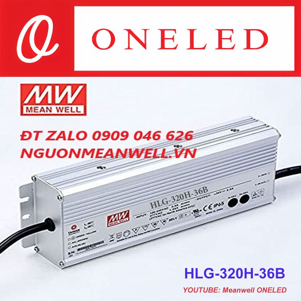 Báo Giá Bộ Nguồn Meanwell HLG-320H-36B Báo Giá Bộ Nguồn Meanwell HLG-320H-36B