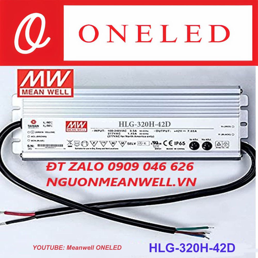 Báo Giá Bộ Nguồn Meanwell HLG-320H-42D Báo Giá Bộ Nguồn Meanwell HLG-320H-42D