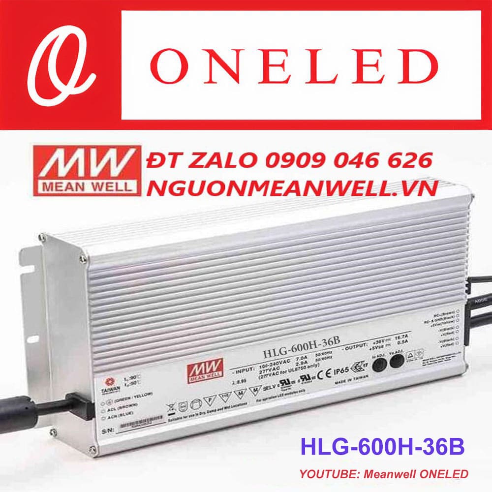 Báo Giá Bộ Nguồn Meanwell HLG-600H-36B Báo Giá Bộ Nguồn Meanwell HLG-600H-36B