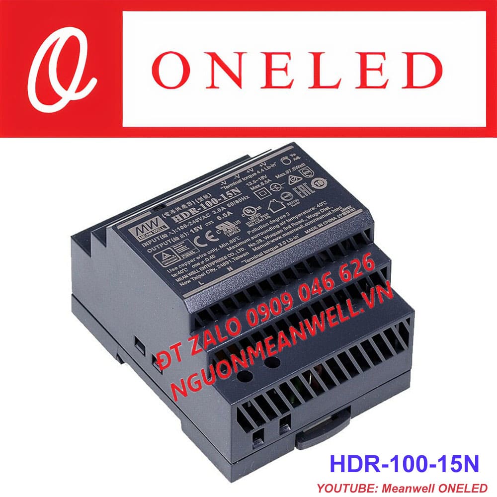 Báo Giá Bộ Nguồn Meanwell HDR-100-15N Báo Giá Bộ Nguồn Meanwell HDR-100-15N