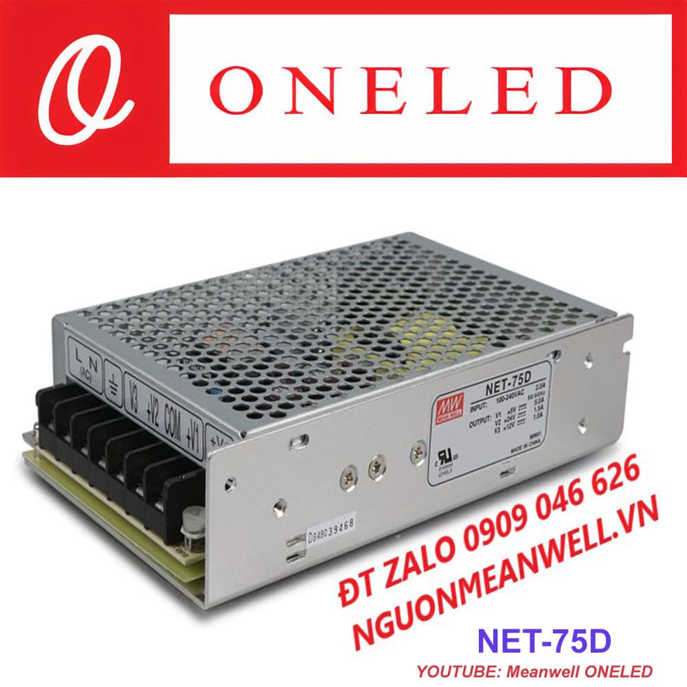 Báo Giá Bộ Nguồn Meanwell NET-75D Báo Giá Bộ Nguồn Meanwell NET-75D
