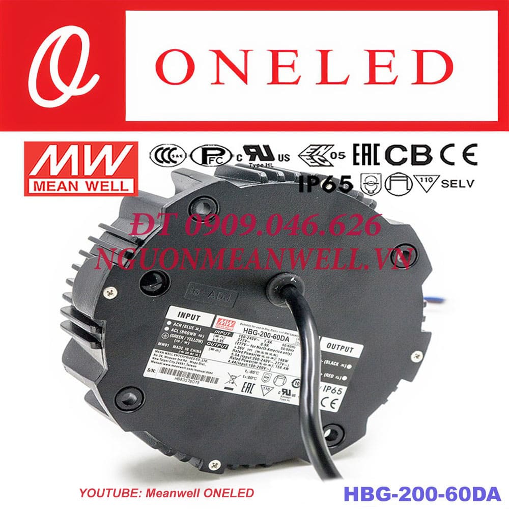Báo Giá Bộ Nguồn Meanwell HBG-200-60DA Báo Giá Bộ Nguồn Meanwell HBG-200-60DA