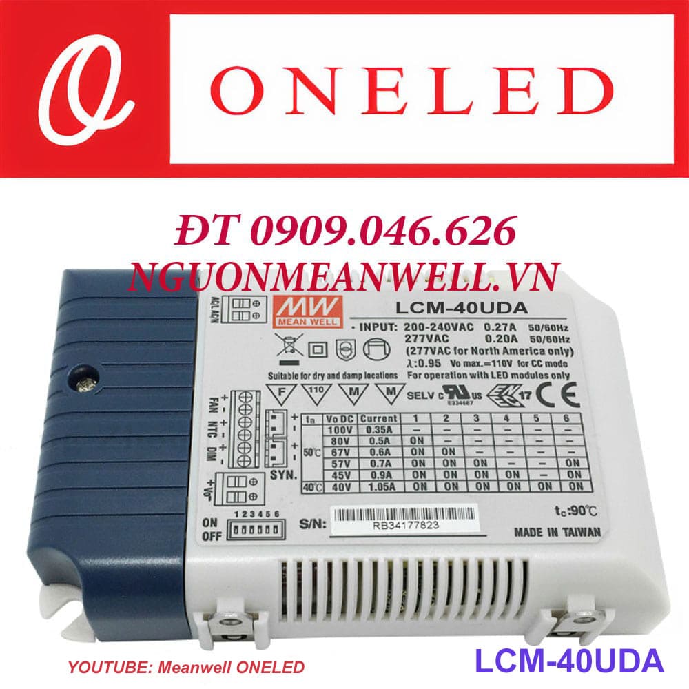 Báo Giá Bộ Nguồn Meanwell LCM-40UDA Báo Giá Bộ Nguồn Meanwell LCM-40UDA