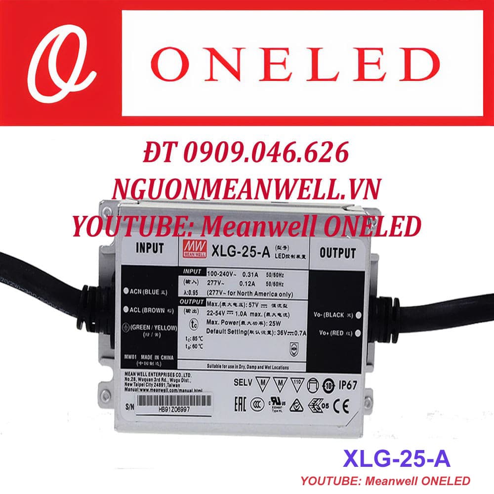 Báo Giá Bộ Nguồn Meanwell XLG-25-A Báo Giá Bộ Nguồn Meanwell XLG-25-A