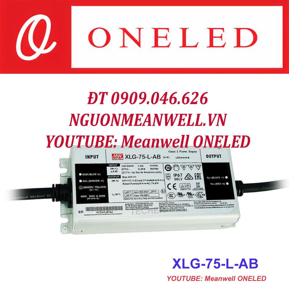 Báo Giá Bộ Nguồn Meanwell XLG-75-L-AB Báo Giá Bộ Nguồn Meanwell XLG-75-L-AB